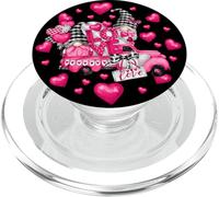 Cute Valentines Truck For Women Men With Pink Love Gnomes PopSockets PopGrip per MagSafe