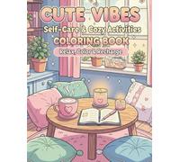 Cute Vibes: Simple Self-Care: Spa, Bath Tubs, and Relaxation Scenes. Bold & Easy Coloring Book for Stress Relief and Anxiety.