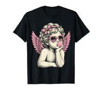 Cute Vintage Cupid Blowing Bubble Gum Maglietta