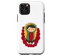 Cute Virgin Mary Cartoon Guadalupe Devotion in Kawaii Form Custodia per iPhone 11 Pro
