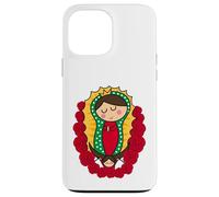 Cute Virgin Mary Cartoon Guadalupe Devotion in Kawaii Form Custodia per iPhone 13 Pro Max