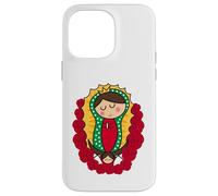 Cute Virgin Mary Cartoon Guadalupe Devotion in Kawaii Form Custodia per iPhone 14 Pro Max