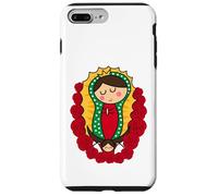 Cute Virgin Mary Cartoon Guadalupe Devotion in Kawaii Form Custodia per iPhone 7 Plus/8 Plus