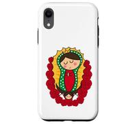 Cute Virgin Mary Cartoon Guadalupe Devotion in Kawaii Form Custodia per iPhone XR