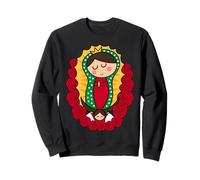 Cute Virgin Mary Cartoon Guadalupe Devotion in Kawaii Form Felpa