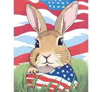 cute viscacha notebook | happy independence day: animal notepad | 110 pages, ruled, 7.5"x9.25"