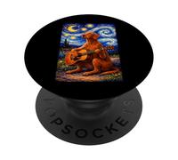 Cute Vizsla Playing Guitar Whimsical Art Dog Music Camping PopSockets PopGrip Adesivo