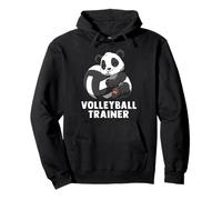 Cute Volleyball Panda Volleyball Trainer Fun Felpa con Cappuccio