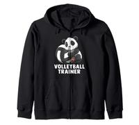 Cute Volleyball Panda Volleyball Trainer Fun Felpa con Cappuccio