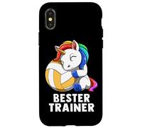 Cute Volleyball Unicorn Bester Trainer Coach Custodia per iPhone X/XS