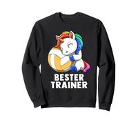 Cute Volleyball Unicorn Bester Trainer Coach Felpa