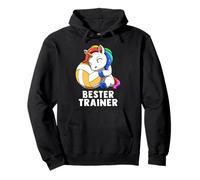 Cute Volleyball Unicorn Bester Trainer Coach Felpa con Cappuccio