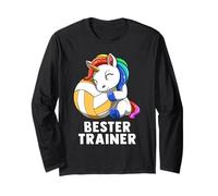 Cute Volleyball Unicorn Bester Trainer Coach Maglia a Manica
