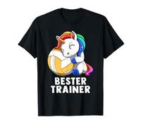 Cute Volleyball Unicorn Bester Trainer Coach Maglietta