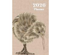 Cute Watercolor Kiwi 2026 Planner Weekly and Monthly: Minimalist Calendar Organizers, goal, to do list