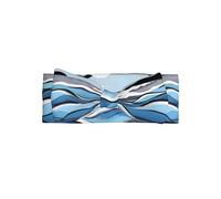 Cute Waves lapping at the rocks Print Baby Bow Headband - Fascia per capelli in nylon morbido ed elastico, delicato accessorio per capelli da principessa