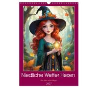 Cute weather witches (Wall Calendar 2027 DIN A3 portrait), CALVENDO 12 Month Wal