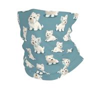 Cute West Highland White Terrier Dog Donna Uomo Bandana Antivento Copricollo Traspirante Passamontagna Tubolare per Trekking Sport Pesca Bici