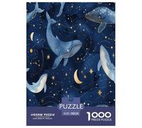 Cute Whale Jigsaw Puzzle Impossible 1000 Pezzi Decorazione Per La Casa. Rilassamento E Intelligence Per Adulti E Ragazzi Da 14 Anni 38x26cm/1000pcs
