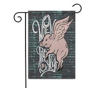Cute When Pigs Fly Typographical Of Flying Angry Flag Doppia Faccia Bandiere Durevole Bandiere Verticale Per Interno Esterno Festival 30X45Cm