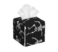 Cute White Skull Print Dispenser Per Fazzoletto Moderno Contenitore Per Fazzoletto Pelle Scatola Per Fazzoletti Per Auto Camera Da Letto Hotel Bagno