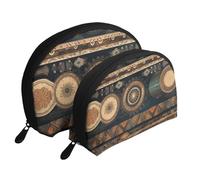 Cute White Tiger Portable Shell Cosmetic Bag Set - Travel Makeup Organizer con cerniera e scomparti interni, Stile bohémien, Taglia unica