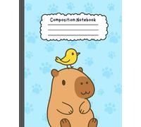 Cute Wide Ruled Capybara Composition Notebook for Kids - Fun School Notebook for Girls & Boys: 110 Pages - Perfect for School Notes, Stories, or Daily Practice