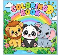 Cute Wild Animals Coloring Book for Kids & Adults.: An Easy and Fun Coloring Book featuring Cute Animal Friends from the Jungle, Forest, Desert, and Polar Worlds! (8.5" x 8.5")