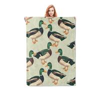 Cute Wild Duck Coperta Divano Leggera Coperta Calda Coperte per Quattro Stagioni Viaggi Campeggio 100x125cm