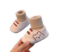 Cute winter baby shoes Chaussures d'hiver mignonnes pour bébé, chaussons chauds et antidérapants pour les premiers pas des tout-petits, pour bébé garçon et fille ( Color : Khaki , Size : Inner length