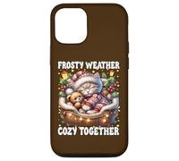 Cute Winter Cat Cuddle With Teddy Bear Cozy Christmas Vibes Custodia per iPhone 12/12 Pro