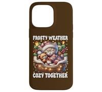 Cute Winter Cat Cuddle With Teddy Bear Cozy Christmas Vibes Custodia per iPhone 14 Pro Max