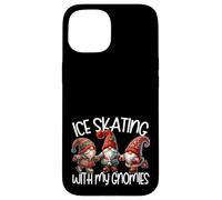 Cute Winter Gnomes For Xmas Ice Skating With My Gnomies Custodia per iPhone 15