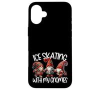 Cute Winter Gnomes For Xmas Ice Skating With My Gnomies Custodia per iPhone 16 Plus