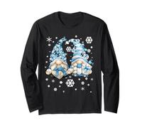 Cute Winter Gnomes with Snowflakes Snowball Decor & Snowman Maglia a Manica