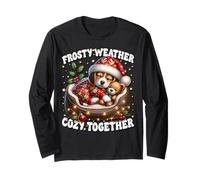Cute Winter Sayings for Beagle Owners with Christmas Vibes Maglia a Manica