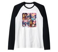 Cute Witch Just Waiting for Halloween Spooky Autumn Maglia con Maniche Raglan