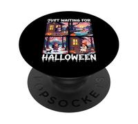 Cute Witch Just Waiting For Halloween Spooky Autumn PopSockets PopGrip Adesivo