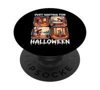 Cute Witch Just Waiting For Halloween Spooky Autumn PopSockets PopGrip Adesivo
