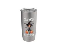 Cute Witch Spooky Boss Witch Vibes per Halloween Bicchiere termico in acciaio inox doppia parete