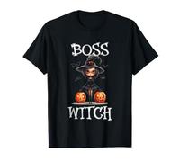 Cute Witch Spooky Boss Witch Vibes per Halloween Maglietta