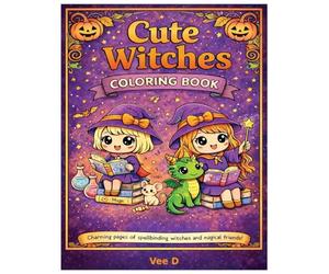 Cute Witches Coloring Book