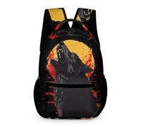 Cute Wolf - Zaino leggero da viaggio, per computer portatile, campeggio, escursionismo, 40,6 x 32,8 x 15,2 cm