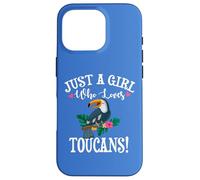Cute Womens Cartoon Just A Girl Who Loves Toucans Lover Custodia per iPhone 16 Pro
