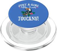 Cute Womens Cartoon Just A Girl Who Loves Toucans Lover PopSockets PopGrip per MagSafe