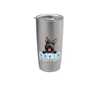 Cute Womens Girls Elements Happiness Scottish Terrier Lover Bicchiere termico in acciaio inox doppia parete