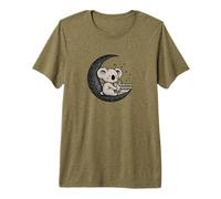 Cute Womens Girls Kids Kawaii Lunar Moon Space Koala Bear Maglietta Premium