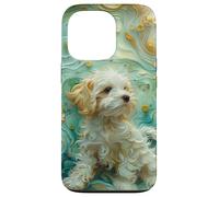Cute Womens Girls Painting Style Beautiful Maltese Lover Custodia per iPhone 13 Pro