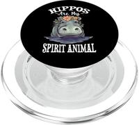 Cute Womens Girls Watercolor My Spirit Animal Hippos Lover PopSockets PopGrip per MagSafe