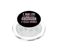 Cute Womens I Run On Caffiene & Cuss Words Weimaraner Lover PopSockets PopGrip per MagSafe